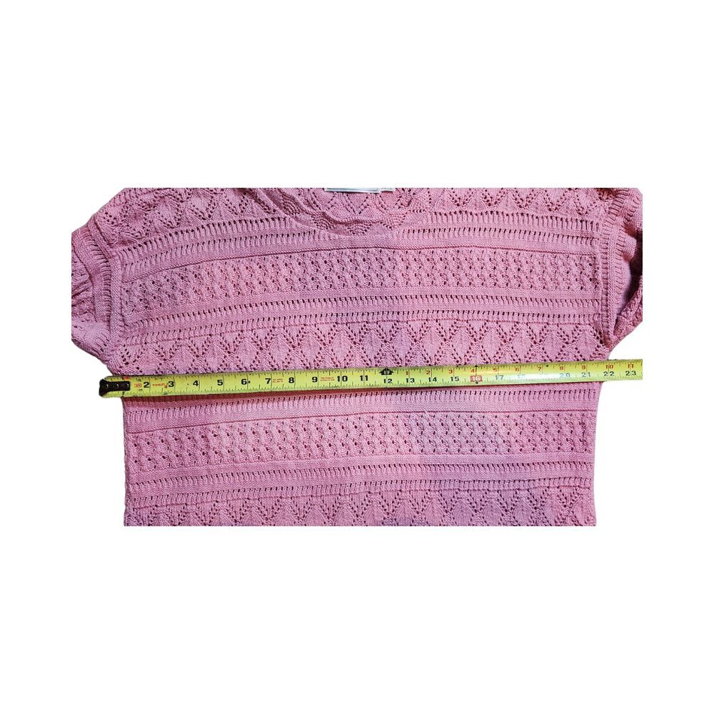 Vintage United States Sweater Cableknit Womens Pink Size‎ Medium - Picture 4 of 5